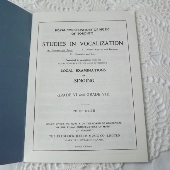 Local Examinations in Singing, Grade VI and VIII - Picture 2 of 4